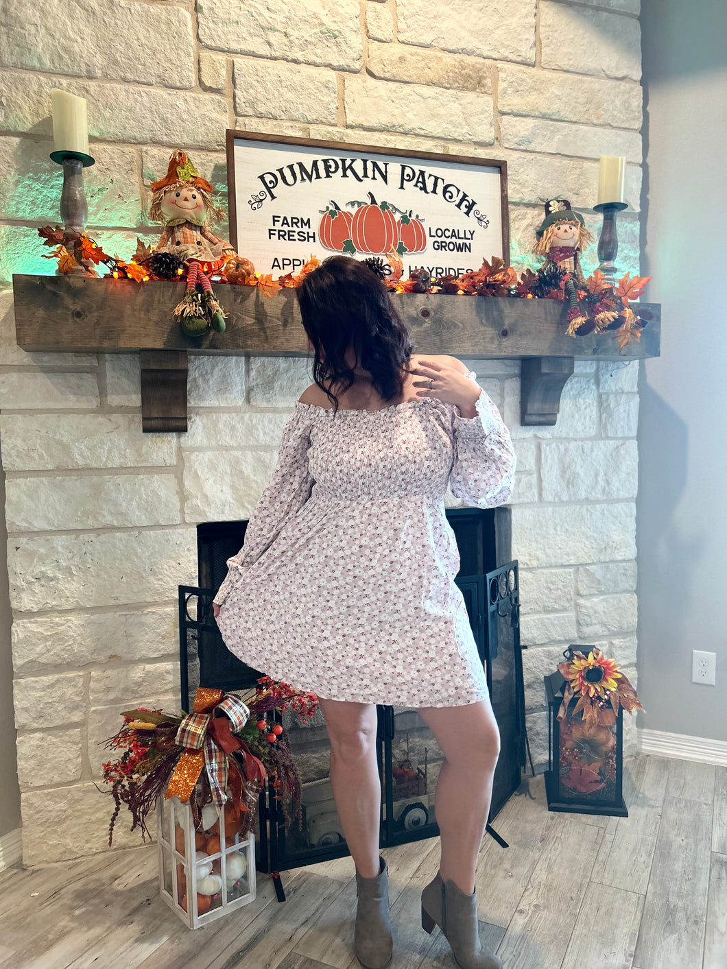 Whimsical Autumn Blooms Dress